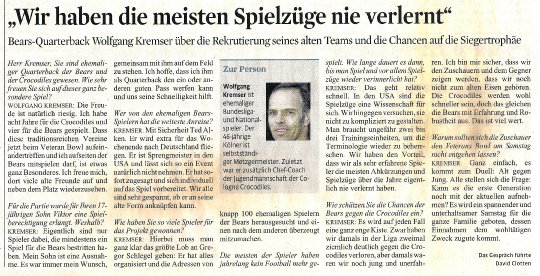 Interview im Kölner Stadtanzeiger am 20.10.2010 mit Wolfgang Kremser